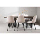 Stone, Polar Oval matgrupp Beige, Svart, Svart, Mocka, 220 x 100