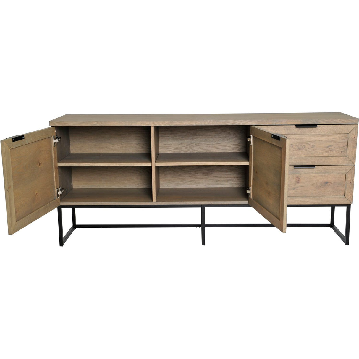 Zion Sideboard Oljad Grå Ekfaner