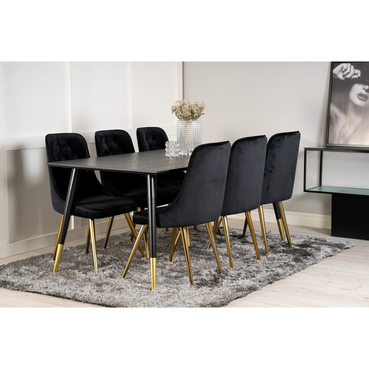 Dipp, Velvet Deluxe Rektangulär matgrupp