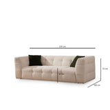 Bamako (235 x 100 x 72 cm) 3-sitssoffa Beige