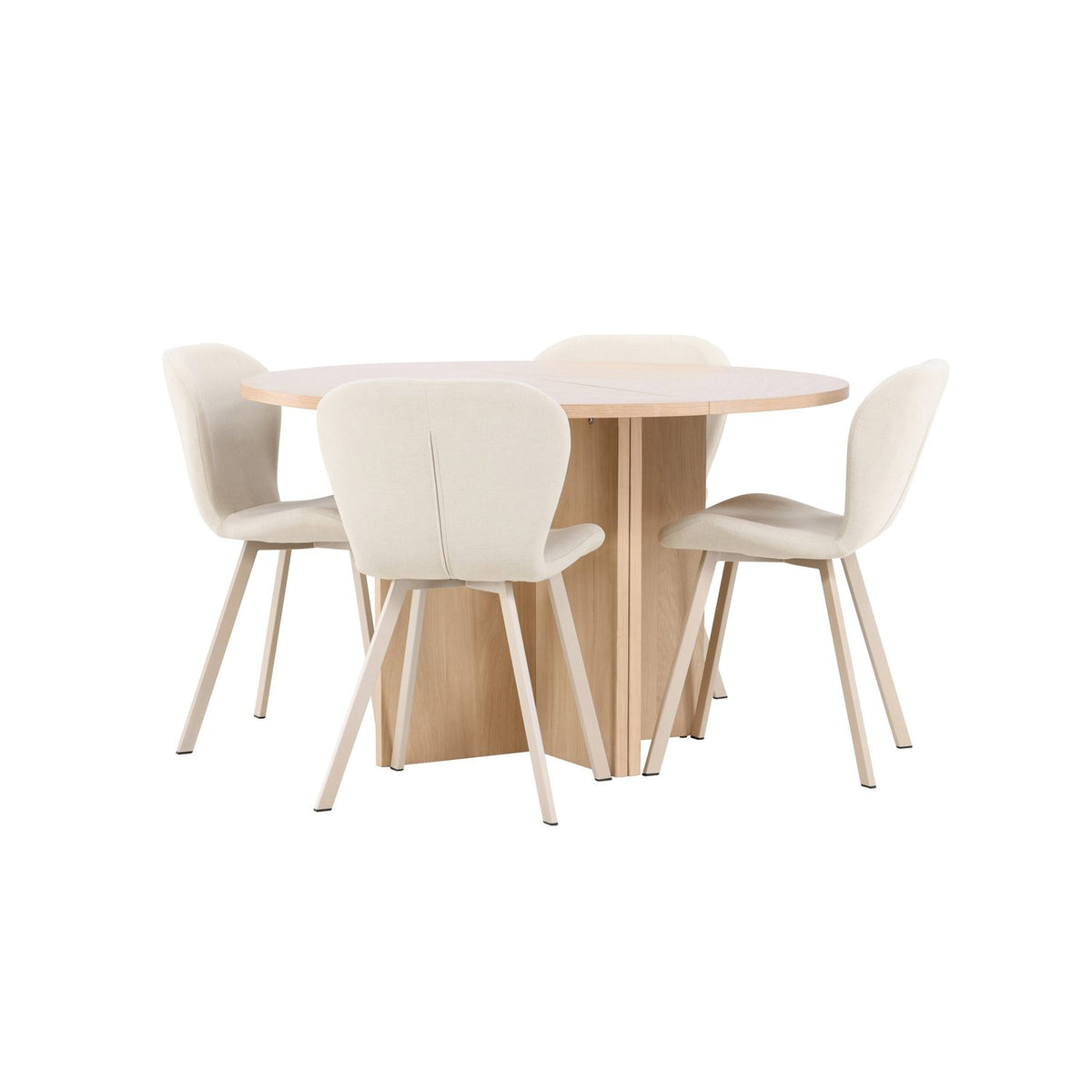 Strada, Lilja Oval matgrupp Beige, Vitpigmenterad, ⌀120