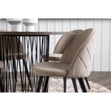 Stone, Velvet Rund matgrupp Beige, Mocka, 4st