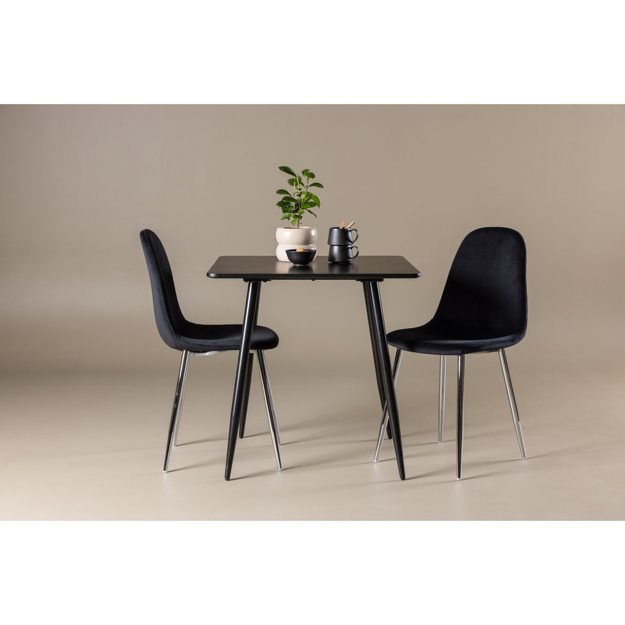 Polar, Polar Rektangulär matgrupp Svart,Silver, Svart, 75 x 75
