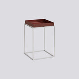 Tray Table L30 × B30 × H44 cm Brickbord Chocolate High gloss, Silikonbelagt stål