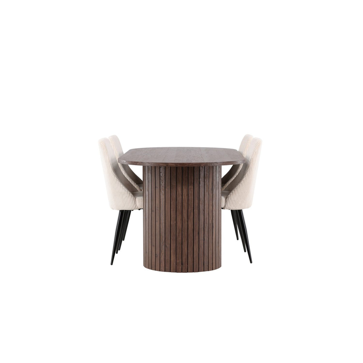 Härön, Leone Ovalt matgrupp Beige,Svart, Mocka, 200 x 90