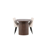Härön, Leone Ovalt matgrupp Beige,Svart, Mocka, 200 x 90