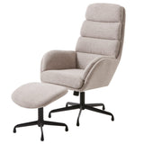 Gregory Fåtölj & Fotpall Taupe Bouclé