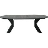 Alver Matbord Svart, Med 2 tillägg, 130 cm