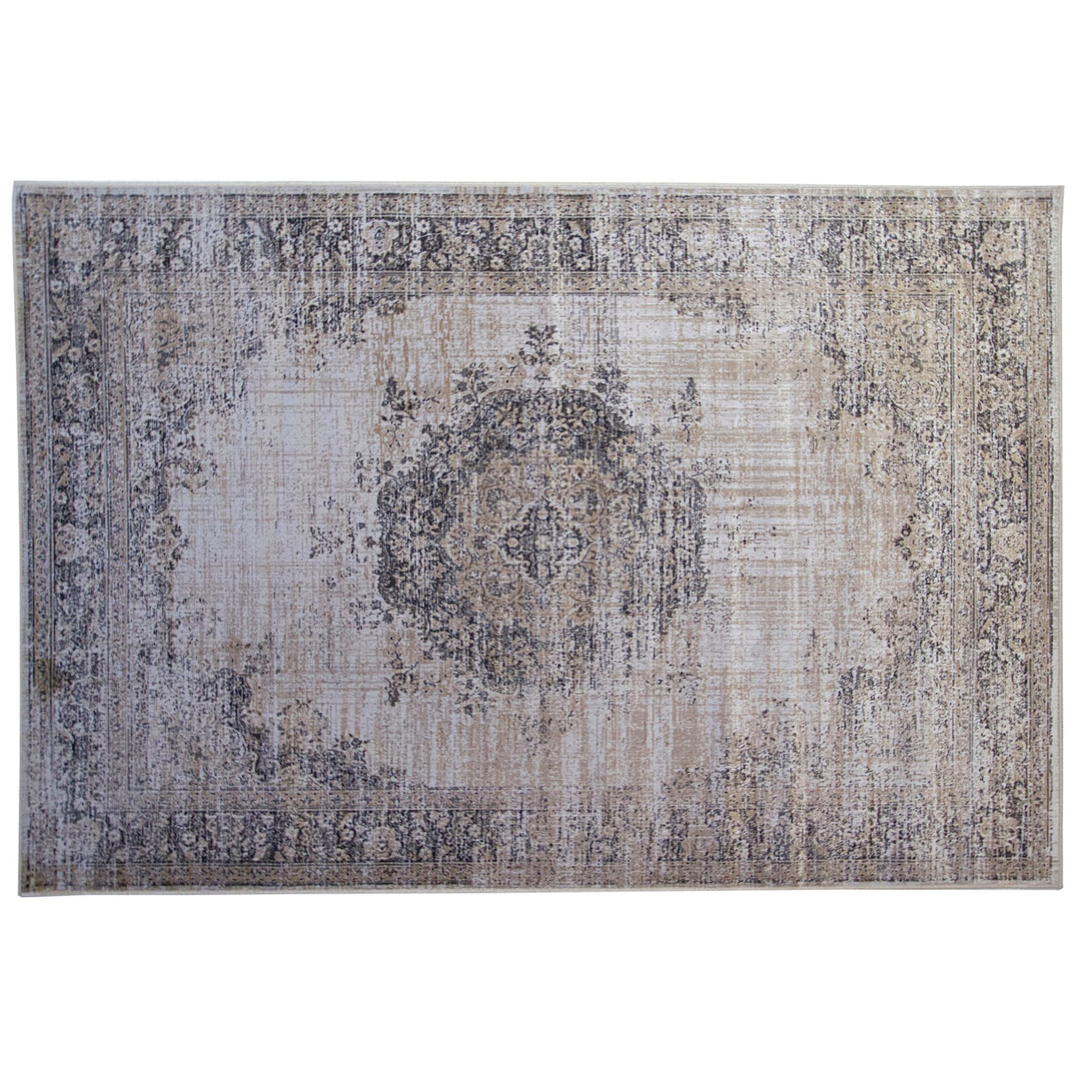 Konrad Beige Konstsilkesmatta 160x230 cm