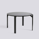 Rey Ø128 × H74,5 cm Matbord Vulcano, Deep black – bok med vattenbaserad lack