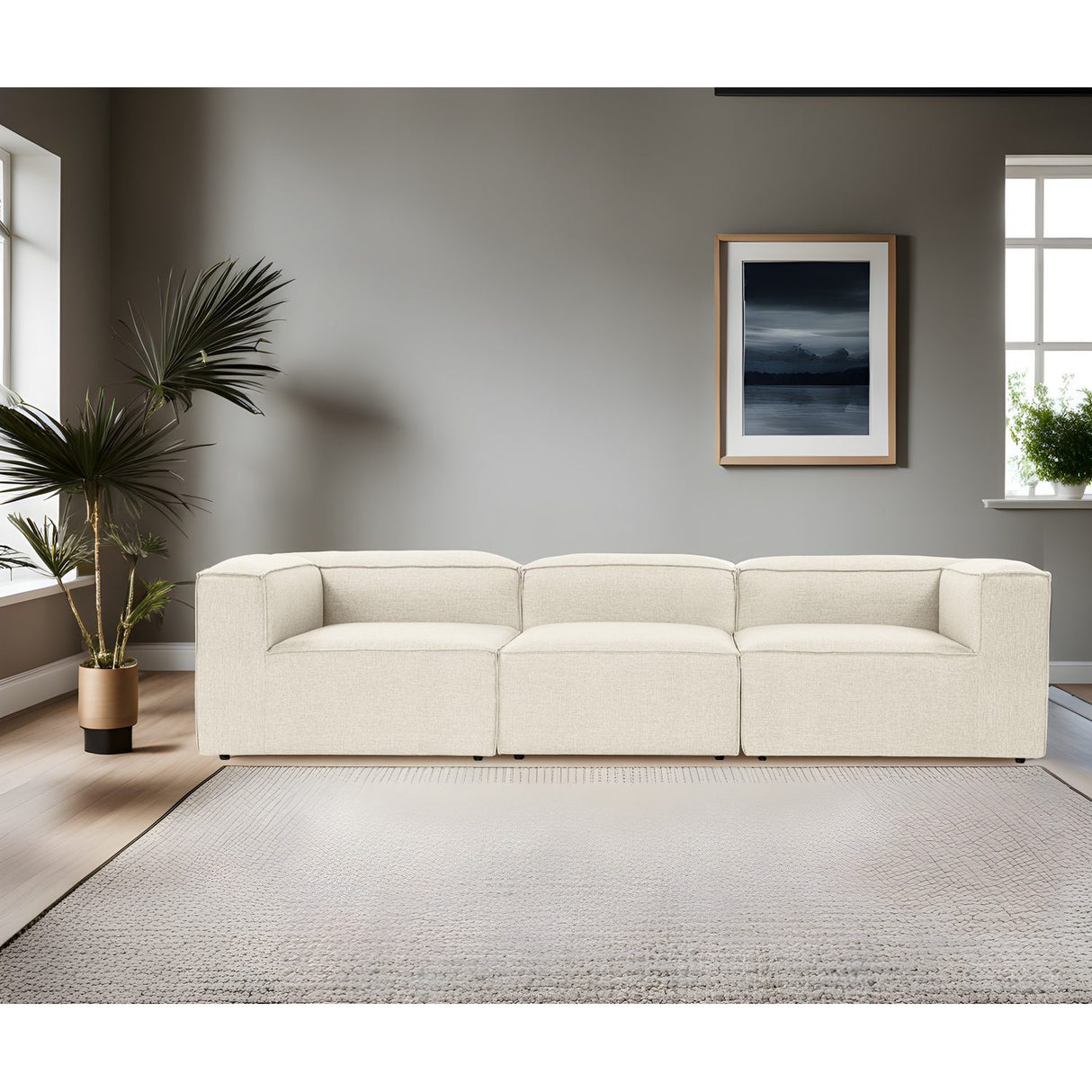 Sevilla 3 (297 x 66 x 105 cm) 3-sitssoffa Ecru