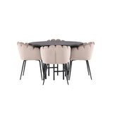 Copenhagen, Limhamn Rund matgrupp Beige,Svart, Svart, ⌀115