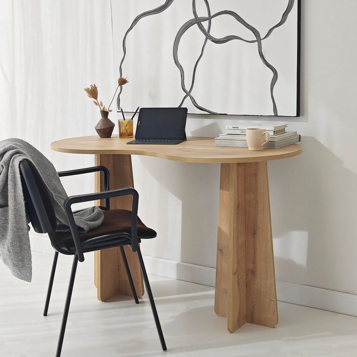 Nicosia (120 x 75 x 60 cm) Skrivbord Sapphire Oak
