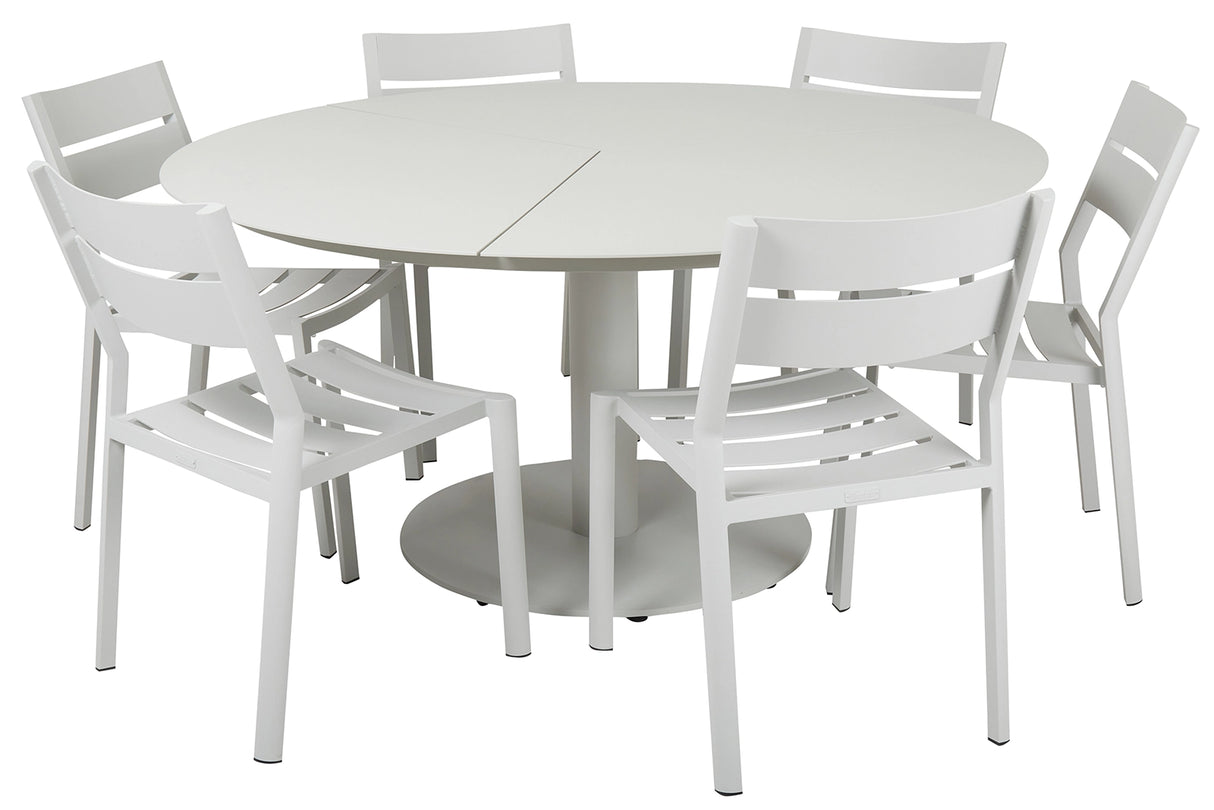 Peace Matgrupp Rund 150 cm ink 6st Delia Stolar Light Grey