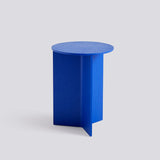 Slit runt Ø35 × H47 cm Sidobord Vivid blue – ekfaner med vattenbaserad lack