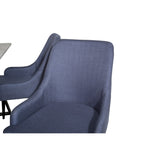 Estelle, Plaza Rektangulär matgrupp Svart,Blå, Svart, vit, 140 x 90