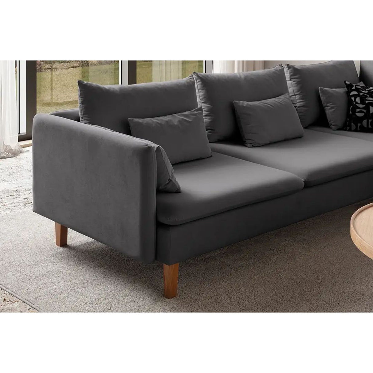 Flexy L (194 x 95 x 154 cm) Hörnsoffa Antracit