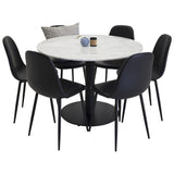 Estelle, Polar Rund matgrupp Svart, Svart,Vit, ⌀106