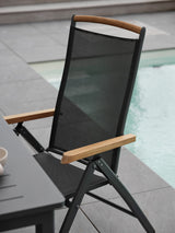 Andy Positionsstol Svart/Svart/Teak