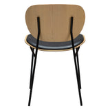 Clementina Stol Raven Black, Bleached Oak