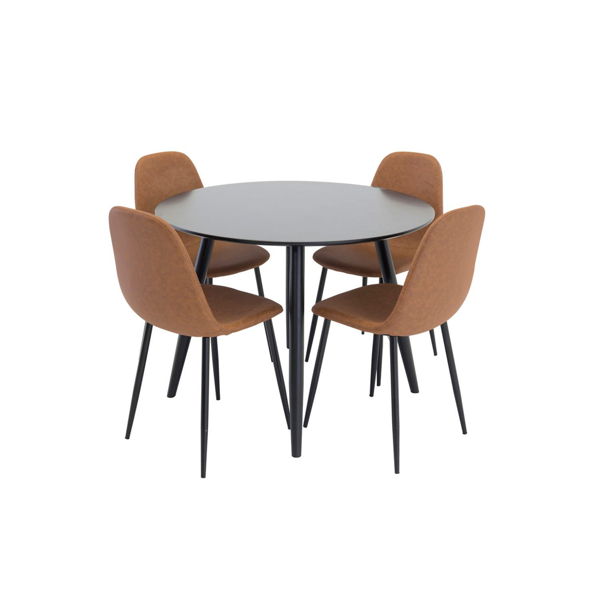 Plaza, Polar Rund matgrupp Svart,Brun, Svart, ⌀100