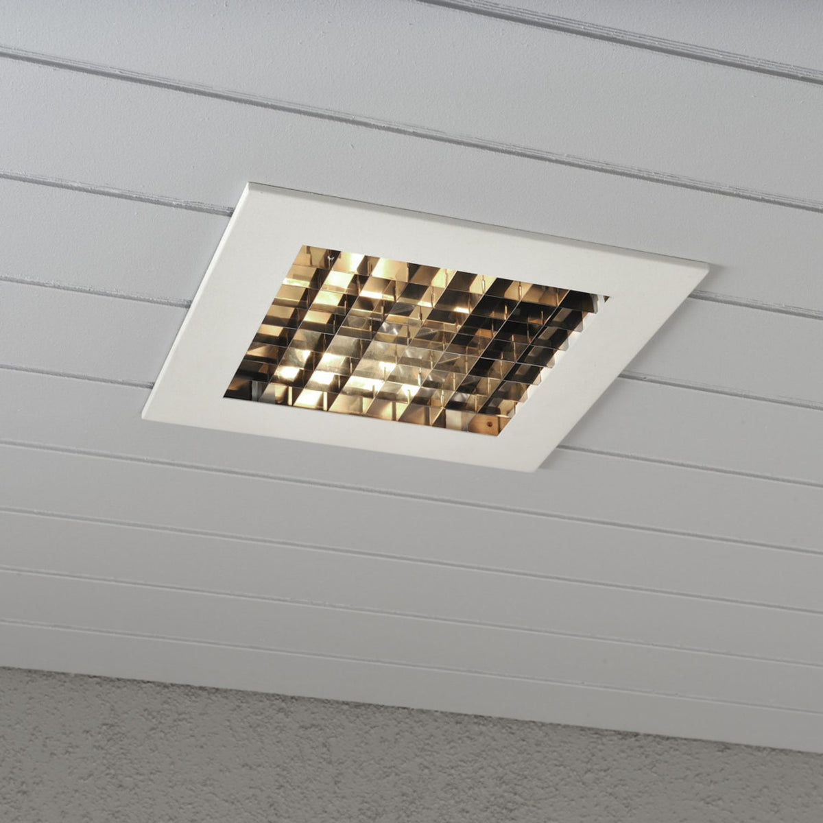 Infälld E27 Taklampa Ute Matt Vit