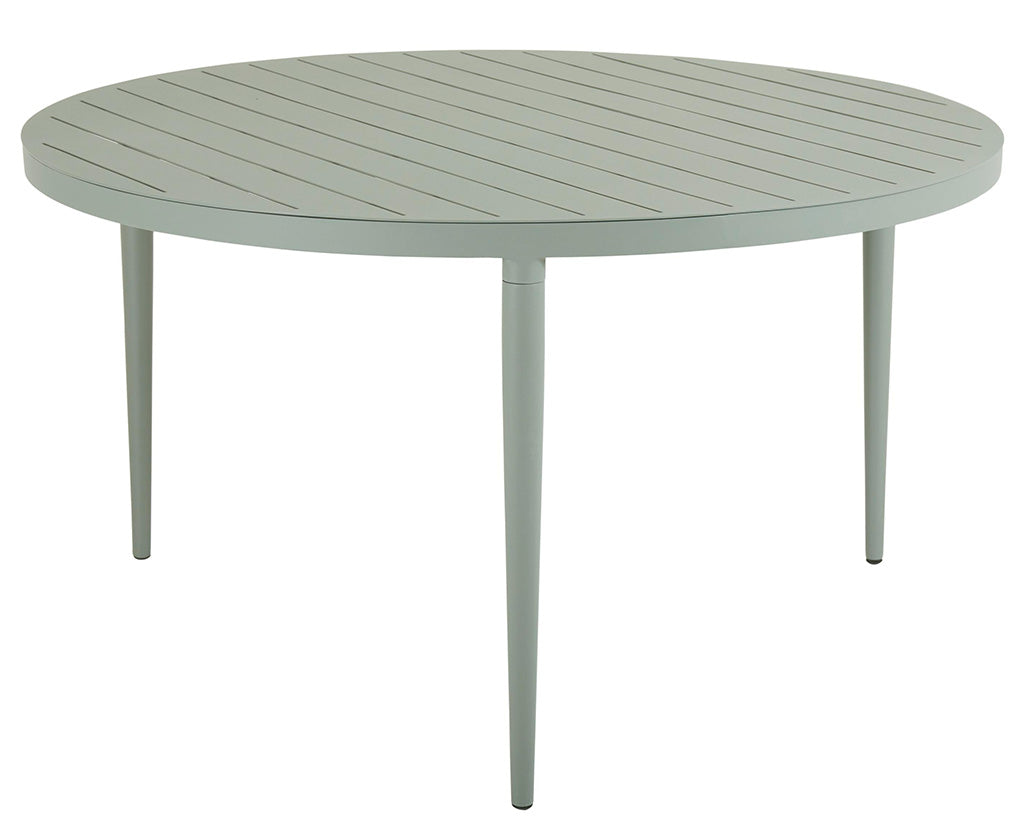 Bigby Matgrupp Rund 130 cm ink 6st Delia stolar Dusty Green / Vit
