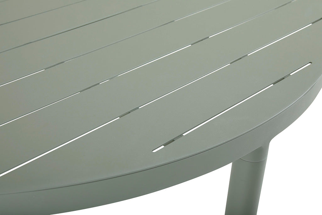 Bigby Matgrupp Rund 130 cm ink 6st Delia stolar Dusty Green / Svart