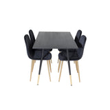 Dipp, Polar Rund matgrupp Svart,Guld, Svart,Guld, 120 x 85