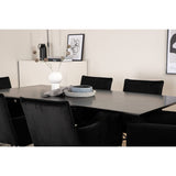Piazza, Petra Rektangulär matgrupp Svart, Svart, 180 x 90
