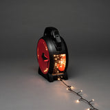 med Sladdvinda LED Svart Soft-cable Ljusslinga Ute 27.93m, Varmvit