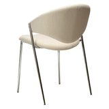 Zone Stol Simply Beige Bouclé, Chrome