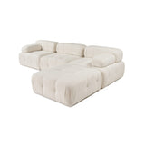 Tallinn 3-sits med puff (300-200 x 100 x 80 cm) Hörnsoffa Creme