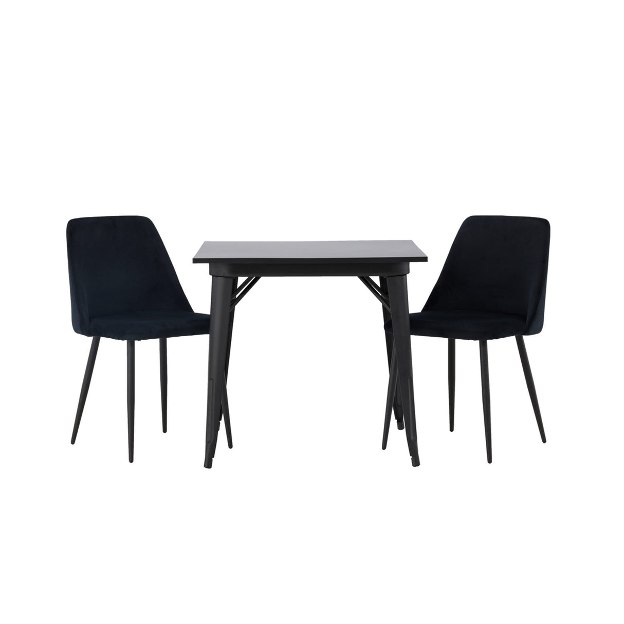 Tempe, Night Rektangulär matgrupp Svart, Svart, 80 x 80