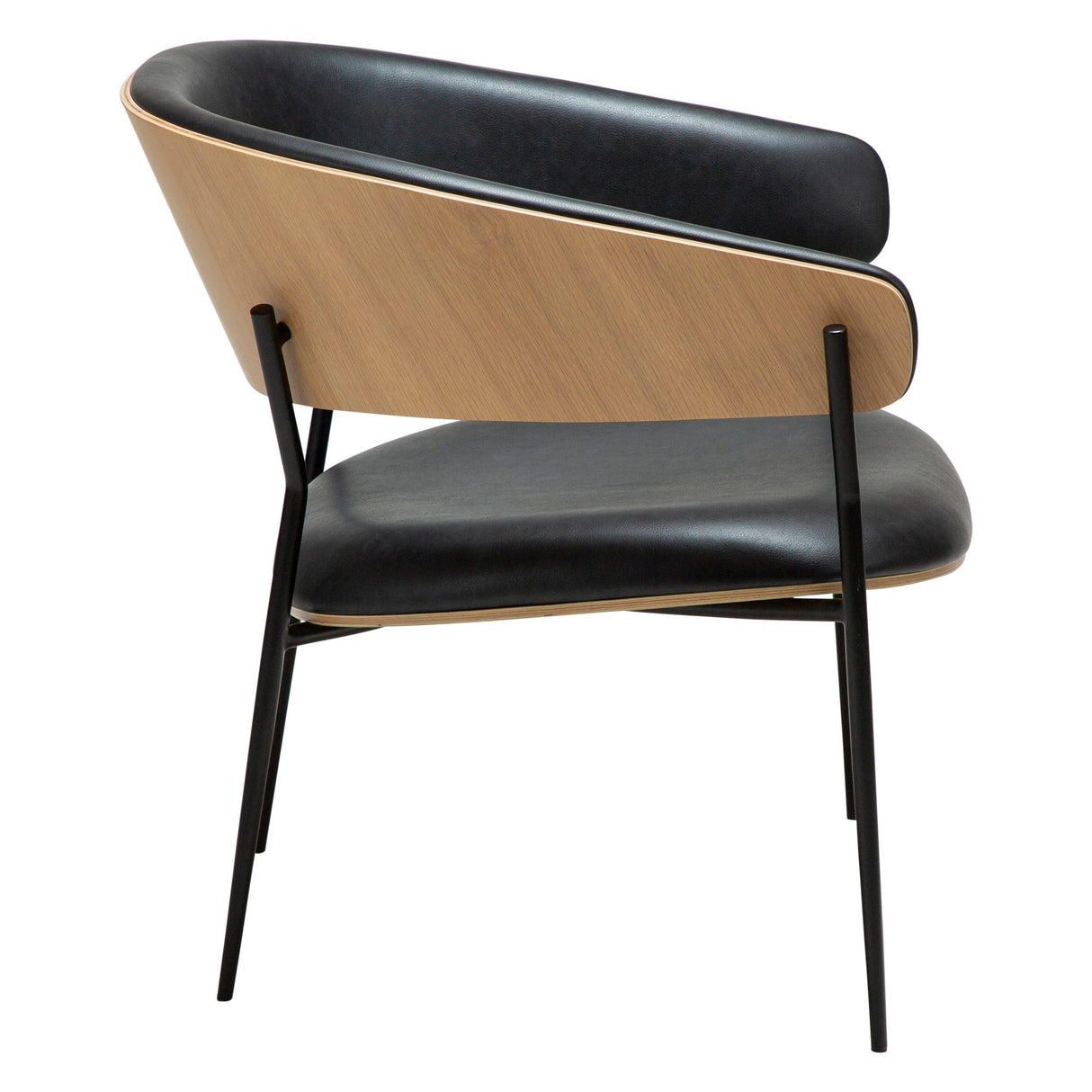 Crib Loungefåtölj Raven Black, Bleached Oak