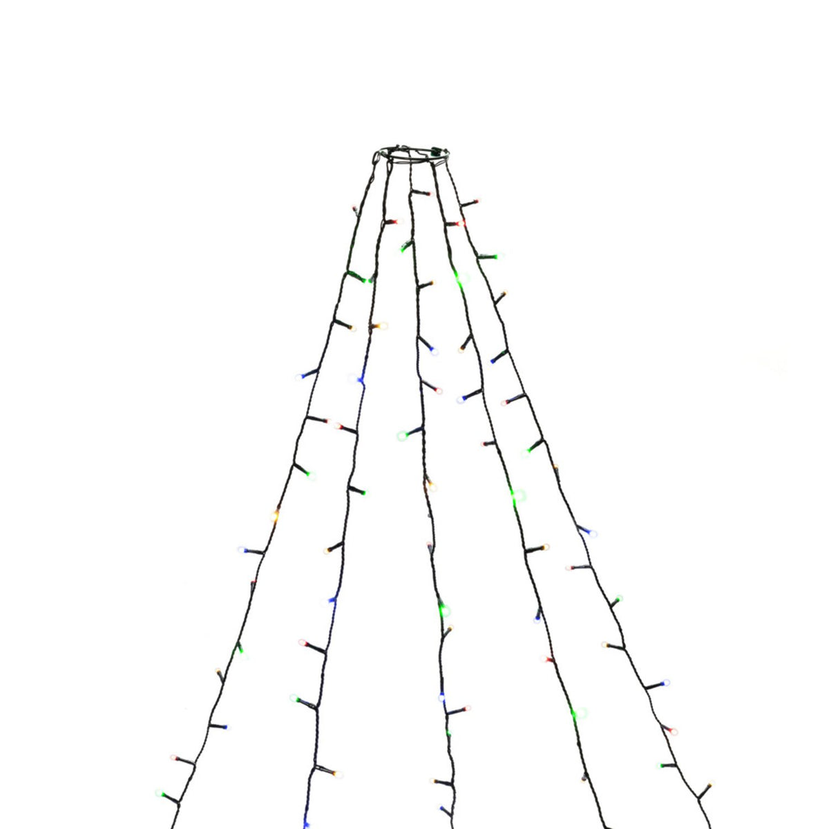Slinga Frostad LED Mörkgrön Kabel Julgransbelysning Multifärg, 180 cm
