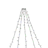 Slinga Frostad LED Mörkgrön Kabel Julgransbelysning Multifärg, 180 cm