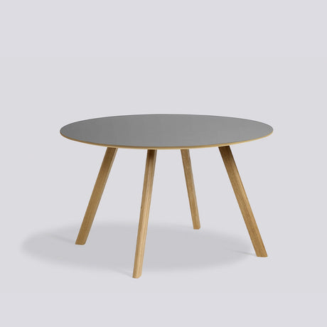 CPH 25 Ø120 × H73 cm Matbord Grey – linoleum, massiv ek med vattenbaserad lack