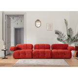 Riga 3-sits (300 x 100 x 80 cm) 3-sitssoffa Röd