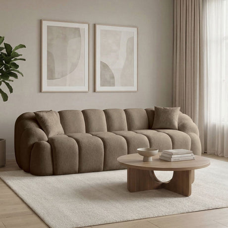 Octavio (268 x 70 x 80 cm) 4-sits soffa Brun