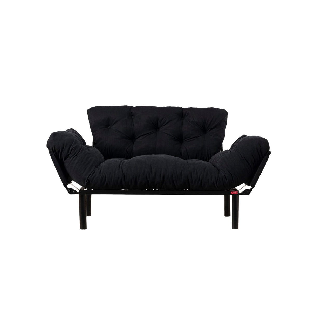 Helsingfors (155 x 85 x 70 cm) 2-sits bäddsoffa Svart