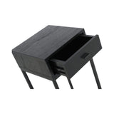 Regal Sängbord Svartlackad Ask, 75 cm