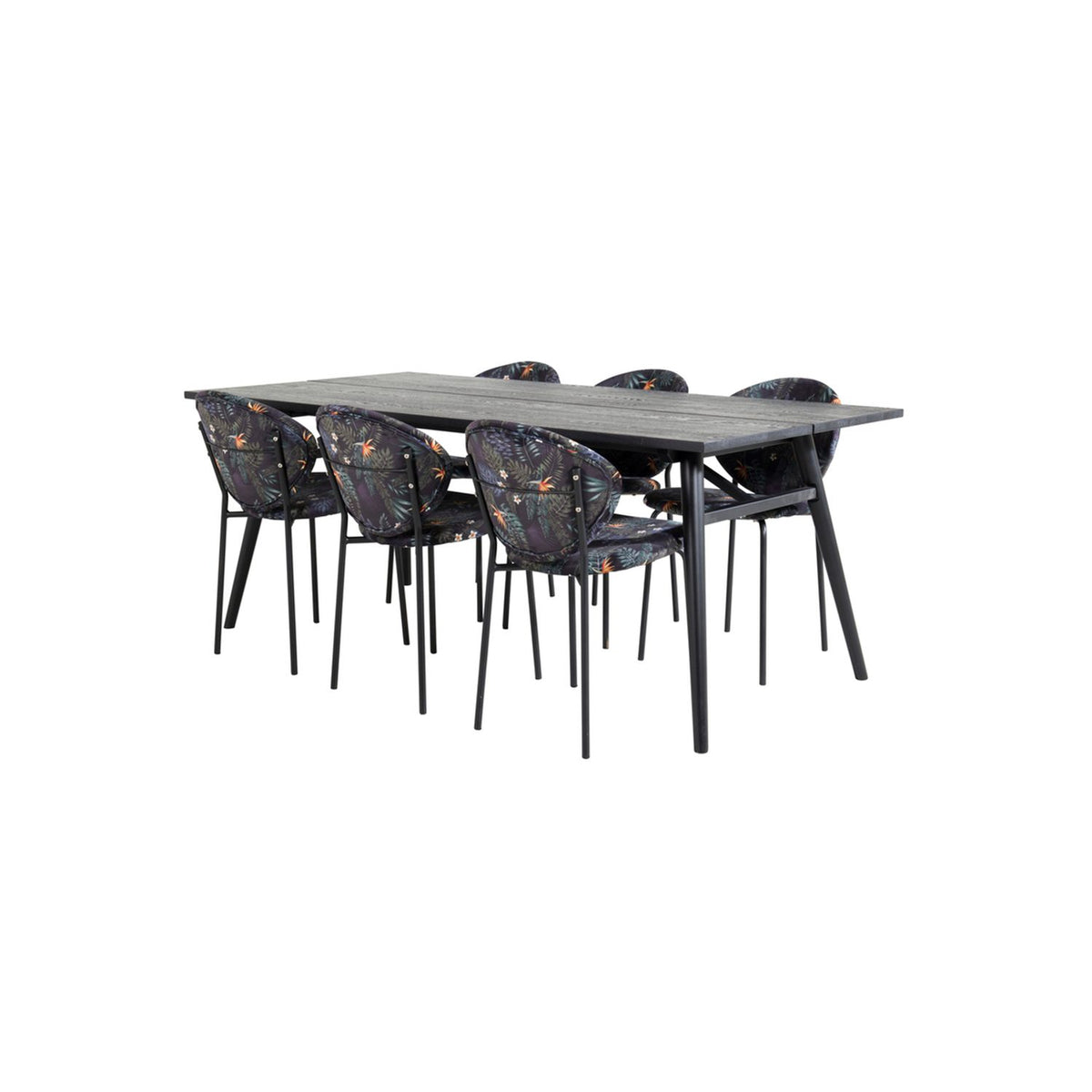 Sleek, Vault Rektangulär matgrupp Guld, Svart, 195 x 95