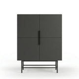 Edinburgh (100 x 128 x 40 cm) Sideboard Antracit svart