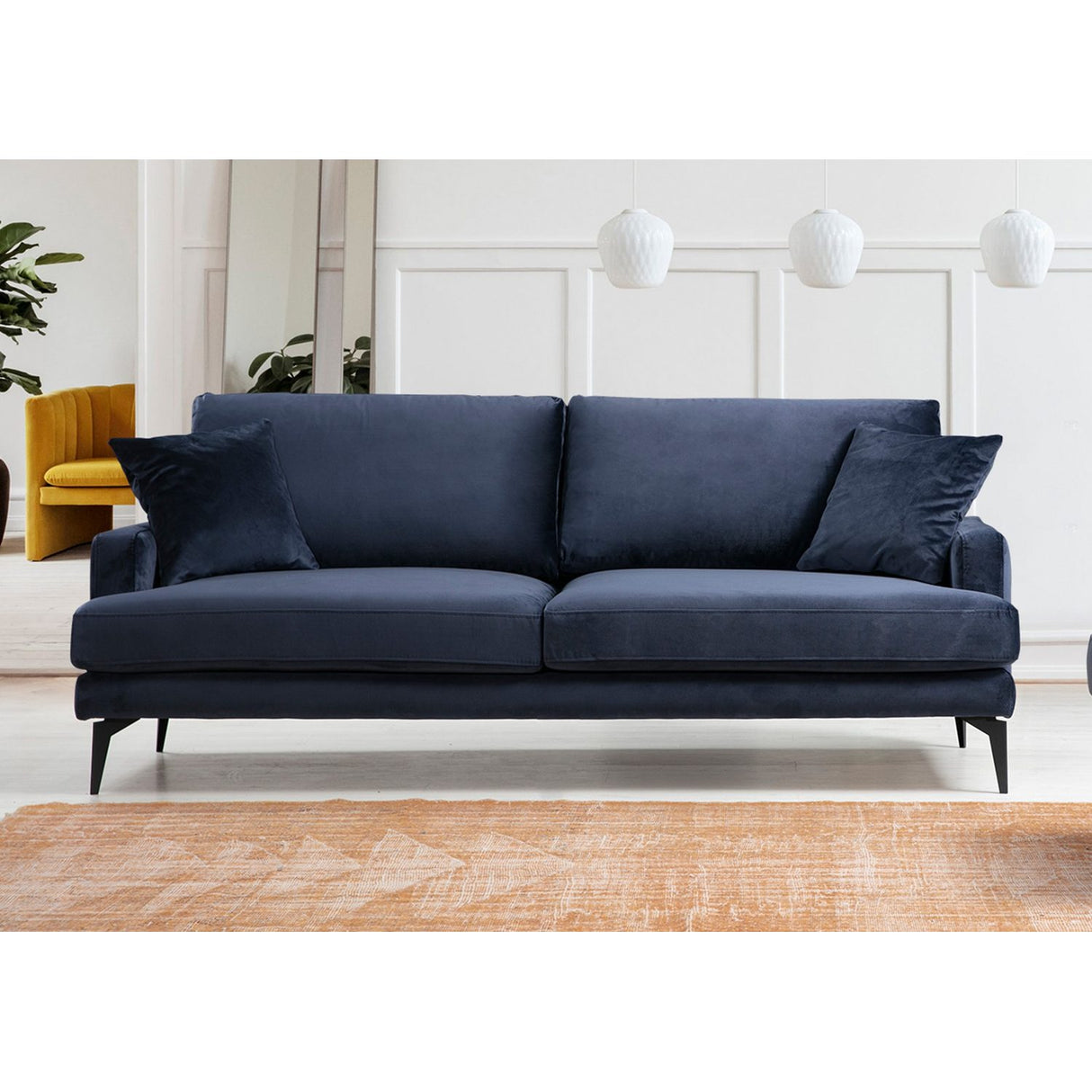 Tbilisi 3-sits (205 x 90 x 88 cm) 3-sitssoffa Marinblå