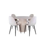 Bianca, Polar Rund matgrupp Beige, Svart, Svart,Vitt, ⌀110