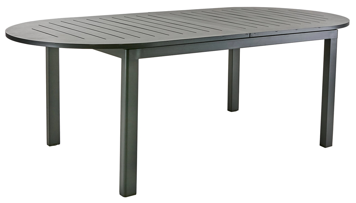 Lomma Elipse 220-280x110 cm Utebord Svart