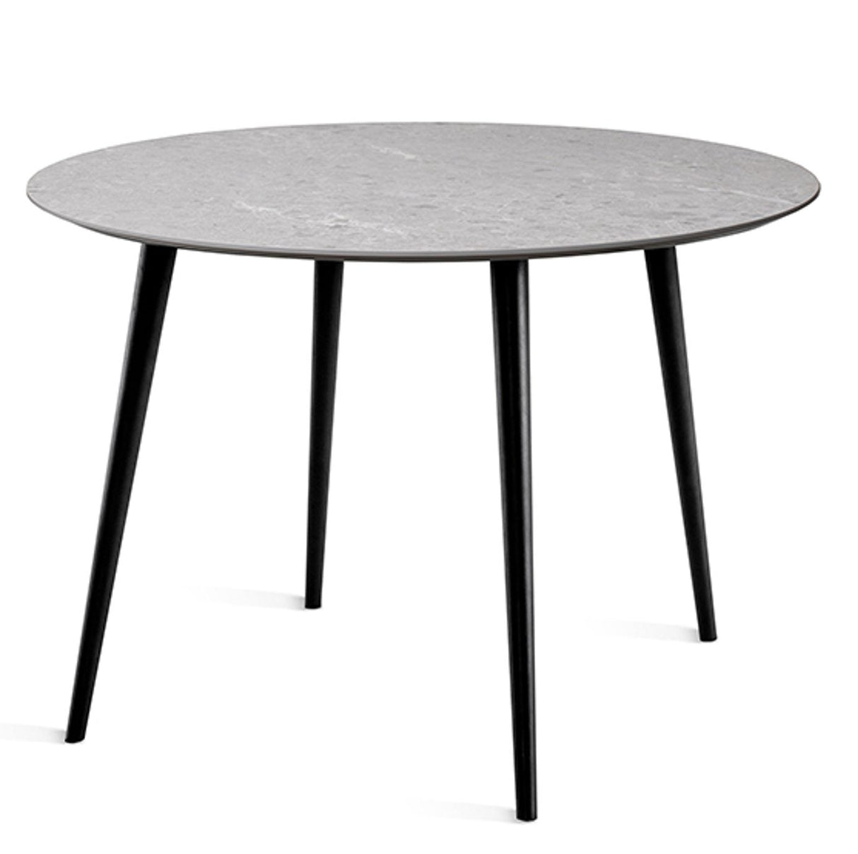 Miles Matbord Ø 110 cm Sandstenslaminat, Fyra träben