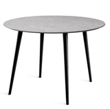 Miles Matbord Ø 110 cm Sandstenslaminat, Fyra träben