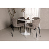 Hamden, Modesto Rund matgrupp Svart,Brun, Vit, ⌀80